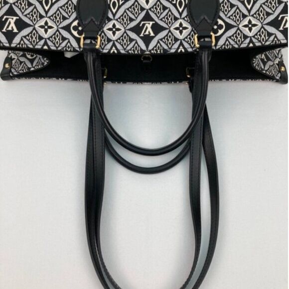 Louis Vuitton Jacquard Since 1854 Onthego GM Grey Tote Shoulder Handbag - Picture 5 of 13